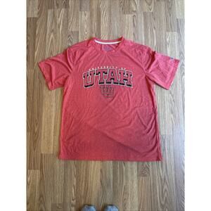 Champion University Of Utah Red Short Sleeve Shirt Size Large